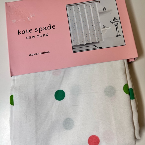 kate spade | Bath | 465kate Spade Bakery Dot Shower Curtain In Pink And ...